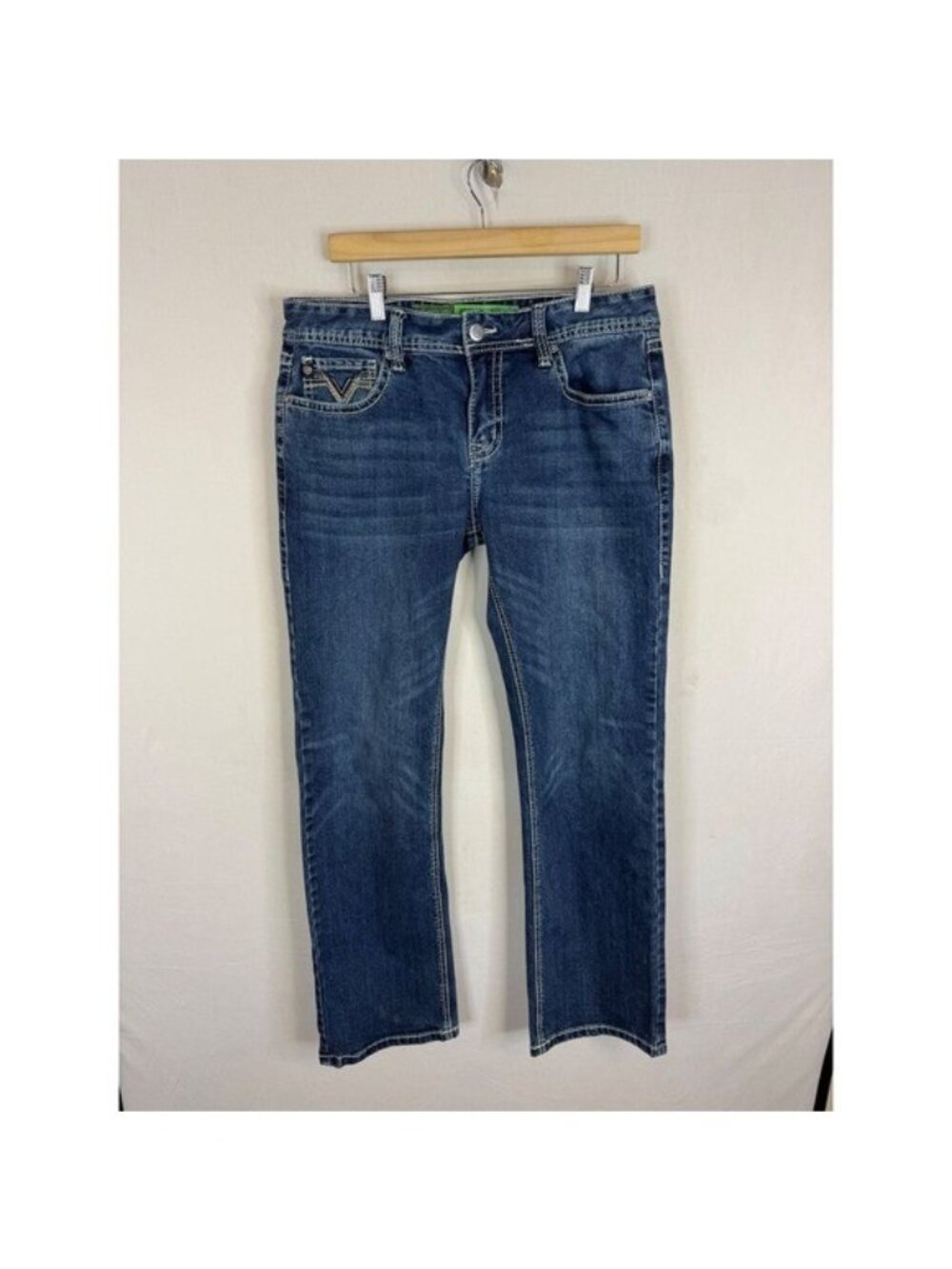 Rock & Roll Denim Pistol Regular Fit Straight Boot Jeans 34x34 Dark Wash Mens